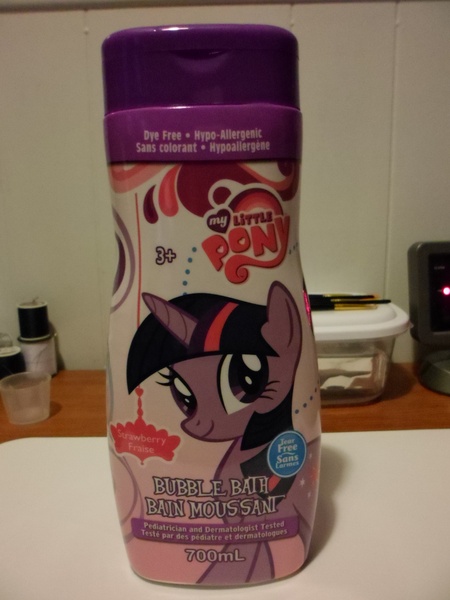 Size: 3456x4608 | Tagged: absurd resolution, bubble bath, derpibooru import, merchandise, safe, soap, strawberry scented, twilight sparkle