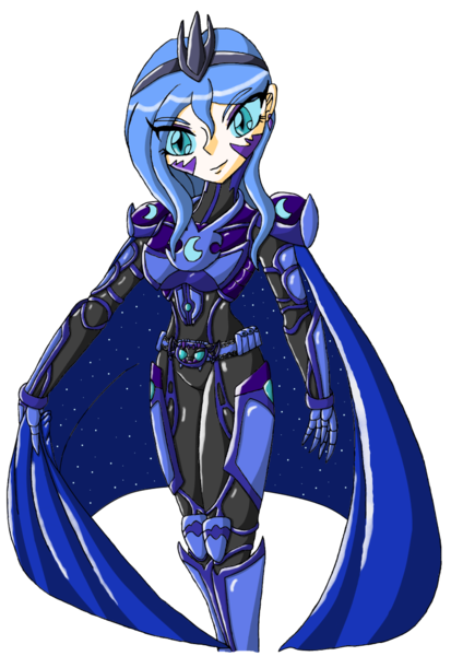 Size: 758x1102 | Tagged: artist:eradose, derpibooru import, human, humanized, kamen rider, kamen rider kiva, nightmare moon, safe