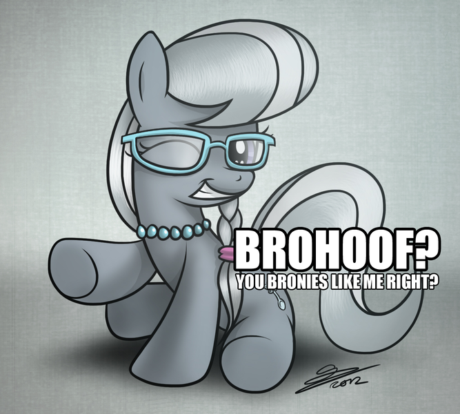 Size: 1200x1080 | Tagged: artist:dori-to, brony, caption, derpibooru import, hoofbump, image macro, safe, silver spoon, text