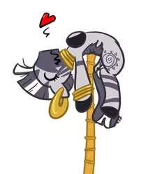 Size: 473x533 | Tagged: artist:autonomous-zed, backbend, derpibooru import, flexible, heart, safe, stick, zebra, zecora