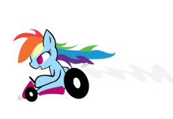 Size: 1024x705 | Tagged: artist:bronyxceed, derpibooru import, go kart, rainbow dash, safe, solo