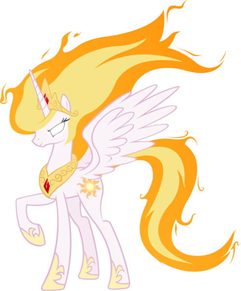 Size: 815x981 | Tagged: safe, artist:mylittlebrony8, derpibooru import, princess celestia, pony, rapidash, female, mare, pokémon, prime celestia, simple background, solo, transparent background, vector