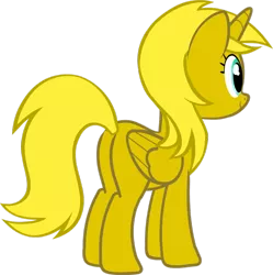 Size: 900x905 | Tagged: safe, artist:sersys, derpibooru import, oc, oc:ticket, unofficial characters only, alicorn, pony, alicorn oc, butt, horn, plot, simple background, solo, transparent background, wings