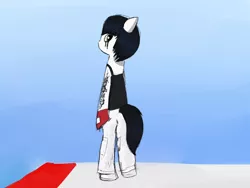 Size: 1400x1050 | Tagged: safe, artist:djoni010, derpibooru import, ponified, pony, bipedal, building, clothes, faith, faith connors, mirror's edge, tattoo