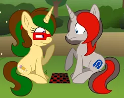 Size: 2076x1638 | Tagged: safe, artist:star-sketcher-mlp, derpibooru import, oc, unofficial characters only, pony, unicorn, checkers, mic the microphone
