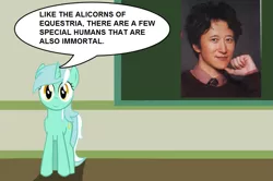 Size: 887x588 | Tagged: chalkboard, derpibooru import, hirohiko araki, human studies101 with lyra, jojo's bizarre adventure, lyra got it right, lyra heartstrings, meme, safe