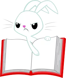 Size: 2553x3000 | Tagged: angel bunny, angel's magic book, artist:404compliant, book, derpibooru import, safe, simple background, solo, template, transparent background, vector