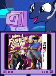 Size: 511x700 | Tagged: derpibooru import, dio brando, exploitable meme, gamer luna, jojo pose, jojo's bizarre adventure, jonathan joestar, joseph joestar, meme, obligatory pony, princess luna, robert speedwagon, safe, tv meme