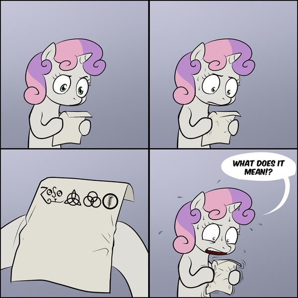 Size: 1280x1280 | Tagged: album cover, derpibooru import, exploitable meme, led zeppelin, meme, note, obligatory pony, safe, sweetie belle, sweetie's note meme