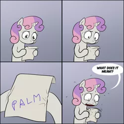 Size: 1280x1280 | Tagged: derpibooru import, exploitable meme, meme, note, obligatory pony, safe, sweetie belle, sweetie's note meme, the x files