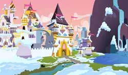 Size: 5811x3441 | Tagged: artist:emberfiremane, background, canterlot, derpibooru import, hearth's warming eve, hearth's warming eve (episode), no pony, safe, snow, vector, winter