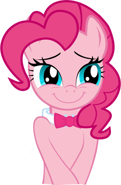 Size: 1110x1689 | Tagged: artist:pinkiepiemike, bowtie, derpibooru import, pinkie pie, safe, simple background, transparent background, vector