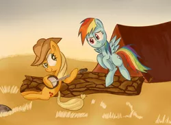 Size: 950x690 | Tagged: applejack, artist:asluc96, banjo, derpibooru import, musical instrument, rainbow dash, safe