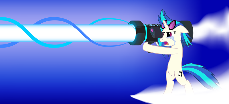 Size: 1280x584 | Tagged: artist:sdc2012, bass cannon, cropped, crying, derpibooru import, safe, vinyl scratch