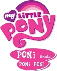 Size: 237x298 | Tagged: derpibooru import, edit, fixed, logo, logo edit, my little pony logo, poni, poni should poni poni, safe, simple background, so much pony, white background