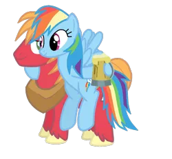 Size: 1041x960 | Tagged: safe, artist:drumblastingquilava, derpibooru import, big macintosh, rainbow dash, earth pony, pony, female, male, rainbowmac, shipping, stallion, straight