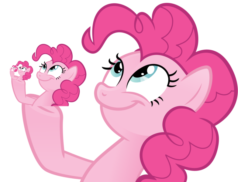 Size: 990x759 | Tagged: derpibooru import, droste effect, look what pinkie found, meme, pinkie pie, recursion, safe