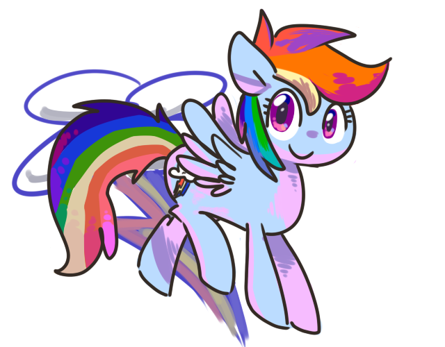 Size: 640x500 | Tagged: artist:eclairsito, derpibooru import, rainbow dash, safe, solo