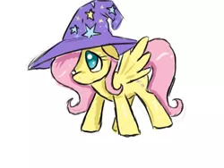 Size: 640x480 | Tagged: artist:acharmingpony, clothes, derpibooru import, fluttershy, hat, safe, solo, trixie's hat