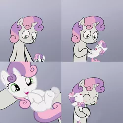 Size: 2000x2000 | Tagged: cute, derpibooru import, diasweetes, exploitable meme, hnnng, hug, meme, obligatory pony, safe, self ponidox, sweetie belle, sweetie's note meme