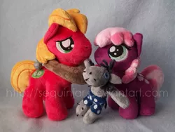 Size: 600x451 | Tagged: safe, artist:sequinjar, derpibooru import, big macintosh, cheerilee, smarty pants, earth pony, pony, hearts and hooves day (episode), cheeribetes, cheerimac, colt, cute, female, filly, hearts and hooves day, irl, macebetes, male, photo, plushie, shipping, stallion, straight