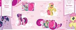 Size: 2500x991 | Tagged: collector card, derpibooru import, fluttershy, mini pony collector's guide, mini pony collectors guide, official, safe, toy, twilight sparkle