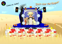 Size: 4202x3002 | Tagged: absurd resolution, applejack, artist:kyoshyu, blue oyster cult, combine, combine harvester, derpibooru import, don't fear the reaper, food, half-life, safe, song reference, wheat, wheat field