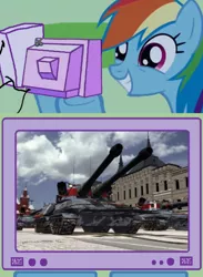 Size: 438x600 | Tagged: apocalypse tank, command and conquer, derpibooru import, exploitable meme, meme, obligatory pony, rainbow dash, safe, tank (vehicle), tv meme