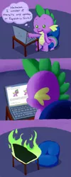 Size: 663x1660 | Tagged: safe, artist:girgrunny, derpibooru import, spike, dog, equestria girls, comic, dog drama, equestria girls drama, spike the dog, spike's laptop