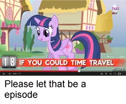 Size: 852x702 | Tagged: alicorn, arial, derpibooru import, hilarious in hindsight, hot minute, possible spoilers, safe, screencap, slowpoke, text, twilight sparkle, twilight sparkle (alicorn), youtube