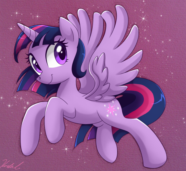 Size: 800x735 | Tagged: safe, artist:sanraia, derpibooru import, twilight sparkle, twilight sparkle (alicorn), alicorn, pony, female, horn, mare, solo, wings