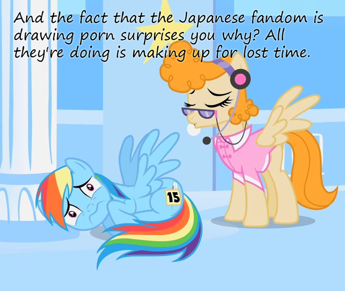 Size: 856x720 | Tagged: cowering, cropped, derpibooru import, duo, edit, edited screencap, insane pony thread, japan, lucy packard, rainbow dash, safe, scaredy dash, screencap, sonic rainboom (episode)