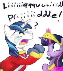 Size: 1152x1296 | Tagged: safe, artist:aquaticsun, derpibooru import, shining armor, twilight sparkle, twilight sparkle (alicorn), alicorn, pony, crying, female, liquid pride, mare