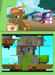 Size: 563x771 | Tagged: apple bytes, arcade, archer (character), button mash, derpibooru import, exploitable meme, fez(game), high score, high score plays, meme, safe, scootablue