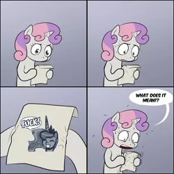 Size: 1280x1280 | Tagged: artist:johnjoseco, artist:lemondevil, ask gaming princess luna, derpibooru import, exploitable meme, meme, obligatory pony, princess luna, safe, sweetie belle, sweetie's note meme, vulgar