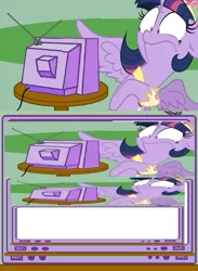 Size: 563x771 | Tagged: safe, derpibooru import, twilight sparkle, twilight sparkle (alicorn), alicorn, pony, exploitable meme, female, mare, meme, obligatory pony, recursion, tv meme