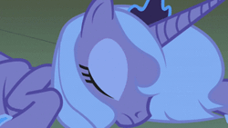 Size: 300x169 | Tagged: safe, derpibooru import, edit, edited screencap, screencap, princess luna, alicorn, pony, friendship is magic, animated, archer (show), castle of the royal pony sisters, cheese, female, food, glorious grilled cheese, grilled cheese, mare, quote, s1 luna, text