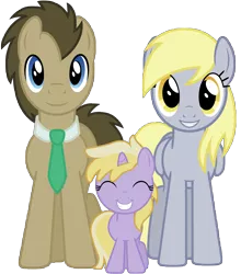 Size: 9672x10984 | Tagged: safe, artist:sirhcx, derpibooru import, derpy hooves, dinky hooves, doctor whooves, time turner, pegasus, pony, absurd resolution, cute, doctorderpy, equestria's best mother, family, female, happy, male, mare, necktie, shipping, simple background, smiling, straight, transparent background, underp, vector