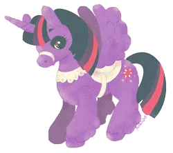 Size: 902x800 | Tagged: safe, artist:karnella, derpibooru import, twilight sparkle, twilight sparkle (alicorn), alicorn, pony, female, mare, plushie, saddle, solo, tack