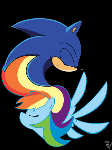 Size: 1700x2268 | Tagged: artist:amostheartman, crossover, derpibooru import, rainbow dash, safe, sonic the hedgehog, sonic the hedgehog (series)