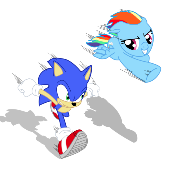 Size: 936x954 | Tagged: artist:seaandsunshine, crossover, derpibooru import, rainbow dash, safe, simple background, sonic the hedgehog, sonic the hedgehog (series), transparent background