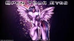 Size: 1920x1080 | Tagged: safe, artist:mixipony, derpibooru import, twilight sparkle, twilight sparkle (alicorn), alicorn, pony, female, glowing eyes, mare, solo, wallpaper