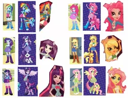 Size: 1188x914 | Tagged: safe, derpibooru import, applejack, fluttershy, pinkie pie, rainbow dash, rarity, twilight sparkle, twilight sparkle (alicorn), alicorn, pony, equestria girls, equestria girls (movie), box art, cardboard twilight, comparison, eqg promo pose set, equestria girls plus, equestria girls prototype, human ponidox, mane six, ponied up, self ponidox, stock vector, twolight