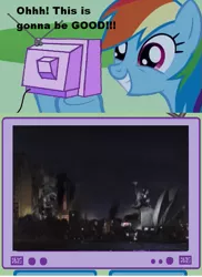 Size: 439x603 | Tagged: derpibooru import, exploitable meme, godzilla, godzilla final wars, godzilla (series), kaiju, meme, obligatory pony, rainbow dash, safe, tv meme, zilla