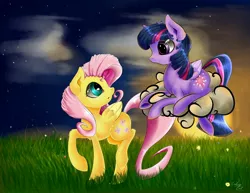 Size: 3784x2920 | Tagged: safe, artist:carligercarl, derpibooru import, fluttershy, twilight sparkle, twilight sparkle (alicorn), alicorn, pony