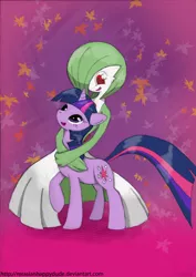 Size: 4960x7016 | Tagged: absurd resolution, artist:mrasianhappydude, crossover, derpibooru import, gardevoir, pokémon, safe, twilight sparkle