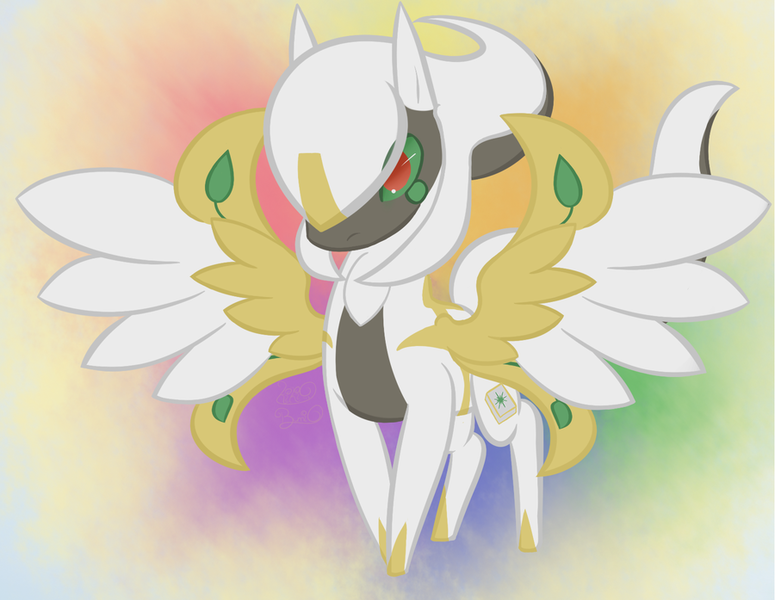 Size: 900x697 | Tagged: safe, artist:kiki-bunni, derpibooru import, ponified, arceus, pony, pokémon