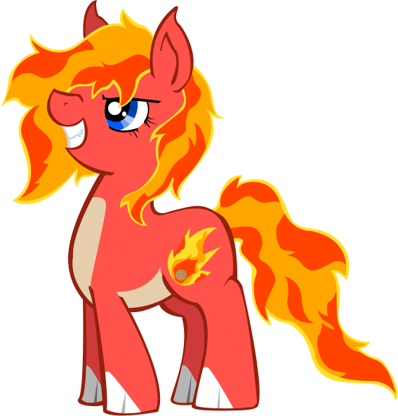 Size: 567x593 | Tagged: safe, artist:bronybox, derpibooru import, ponified, charmeleon, pony, pokémon