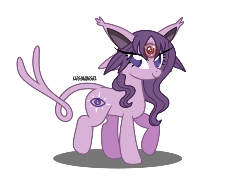 Size: 1011x790 | Tagged: safe, artist:lugiaangel, derpibooru import, ponified, espeon, pony, pokémon, solo