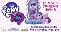 Size: 600x314 | Tagged: safe, derpibooru import, twilight sparkle, twilight sparkle (alicorn), alicorn, equestria girls, equestria girls (movie), equestria girls logo, hasbro, hasbro studios, magic mirror, my little pony logo, shout factory, twolight